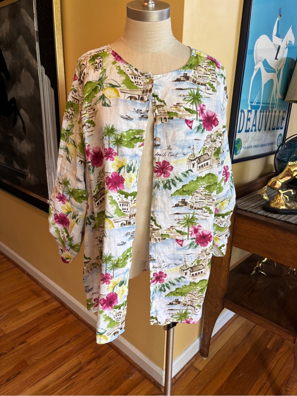 cynthia rowley amalfi coast linen top